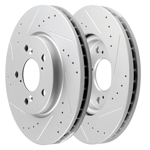 Image of SCITOO Front Brake Rotors 2x Drilled & Slotted Brakes Rotor:31368
