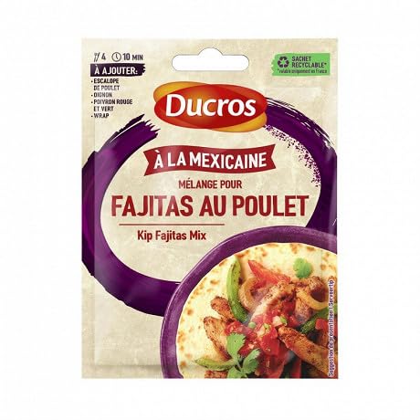 Ducros – Especias Fajitas Mexicanas 20 g – Cuatro artículos