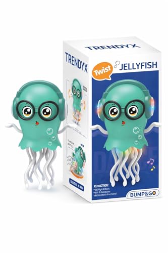Image of Floating Jellyfish for Kids with LED Light & Music, Dancing Jellyfish with 360 Rotation, Aquarium Effect for Baby & Kids (Multicolor