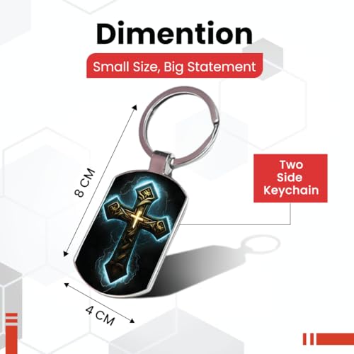 Image of Stylish Metal Keychains with Permanent Glossy Print - Inspirational Quotes & Spiritual Designs - Perfect Key chains for loved ones, Personal Use, Gifts & Return Gifts