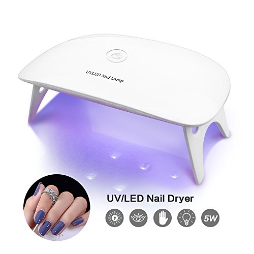 BRIGHTINWD Pocket Size Mini UV Nail Lamp Starter for Curing Gel Nail Polish