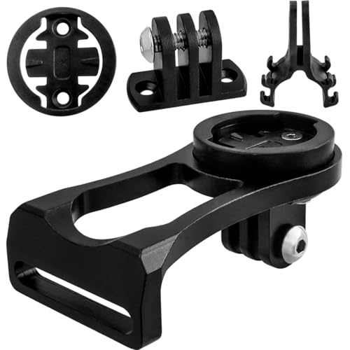 Wolfride Bike Computer Mount Out Front | Adjustable Angle Extension Handlebar Mount | Compatible with Garmin/Wahoo/Cycling Phone/Light/Action Camera