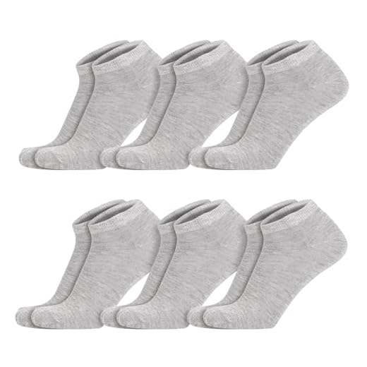 Kit 06 Pares Meia Sport Cano Algodão Adulto (BR, Numérico, 40, 46, Regular, Regular, Cinza)