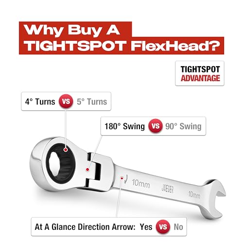 Jaeger 16pc MM/Metric Flex Head TIGHTSPOT Ratcheting