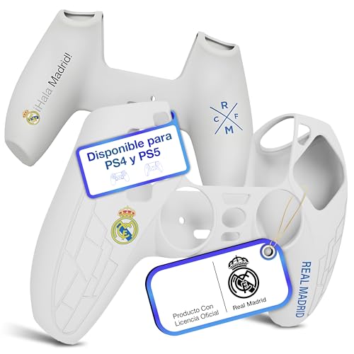 Ya en mundofriki.es: Fantroller® Funda para mando de PS5 con diseño oficial del Real Madrid para máxima protección y agarre, funda para mando de Playstation 5, disponible en azul y blanco