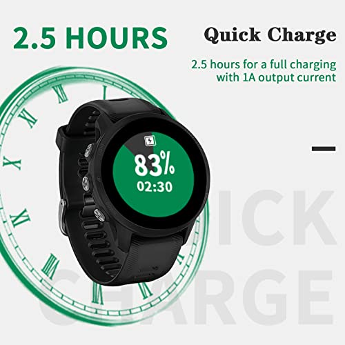 Cable de carga de reloj de nailon trenzado resistente para Garmin Forerunner 7