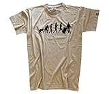 Shirtzshop Herren Müllmann I Müllfahrer Stadtwirtschaft Stadtreinigung Evolution T-Shirt, Beige, M
