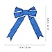 Healifty 5Pcs Christmas Glittering Ribbon Bow Gift Knot Ribbon Ornaments Christmas Tree Presents Decoration(Blue)