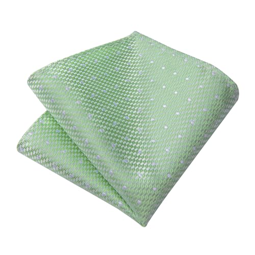 Image of DiBanGu Mens Silk Plaid Tie and Pocket Square Set | Elegant Silk Formal Tie Set, Woven Check Necktie and Cufflinks Tie Clip Set, Perfect for Wedding Party, Comes in Gift Box