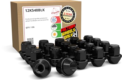 Image of Wheel Accessories Parts 20 Pcs M14x1.5 14x1.5 Thread OEM Style Lug Nuts 1.45 inch Long Black 13 /16 inch 21mm Hex Fits Ford Mustang Explorer Maverick ACPZ-1012-M | 611-007