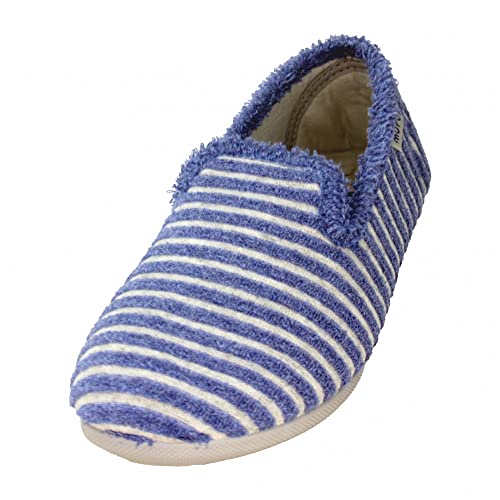 Chaussures fermées en coton Muro 405 à rayures rose ou bleu pour la maison