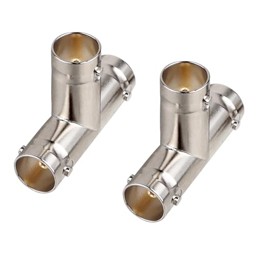 MOOKEERF Adaptador Divisor BNC 2 Salidas Hembra 75 Ohm miniatura 2