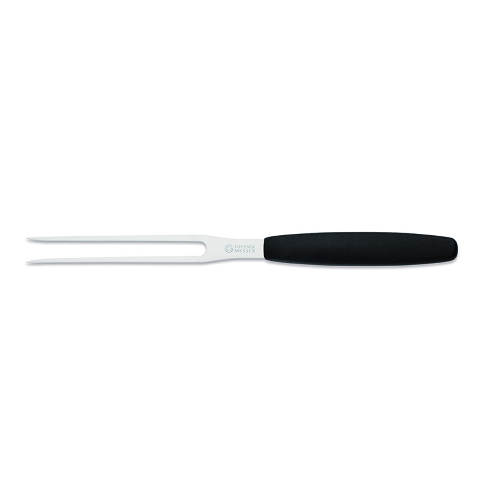 Giesser sinds 1776 - Gemaakt in Duitsland - worstvork zwart, Basic Black, lemmet 13 cm, antislip, vleesvork vaatwasmachinebestendig, roestvrij
