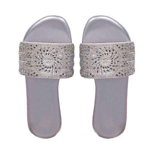 Generisch Chanclas de baño para mujer, sandalias de baño para mujer, sandalias elegantes para mujer, sandalias romanas, sandalias abiertas, zapatos de verano, informales, cómodas, anchas, anchas