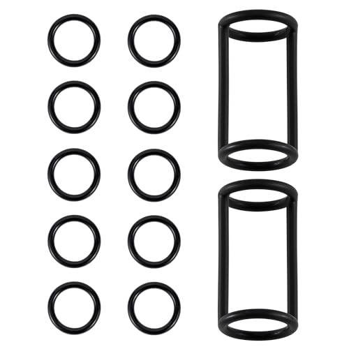 Ice Cream Machine Replacement Parts - Fixotech Silicon Seal Rings Kit (2 H-Shaped + 10 O-Shaped) - Food Grade Elastic Gasket Set for Ice Cream Maker Repair - Compatible with VEVOR