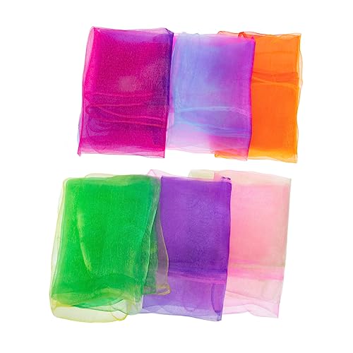 TOGEVAL 6stücke Spiel-schals Für Junge Mädchen Square Dance-schals Dekorative Jonglierartikel Bühnen-requisiten Leicht Und Tragbar Für Sommer