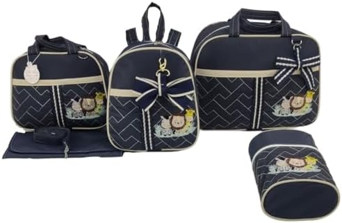 BOLSA MATERNIDADE MENINO 5 PEÇAS SAFARI BABY