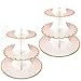 2 PCS Soportes Cartón para Cupcakes, 3 Niveles Soporte de Exhibición Cupcakes, Redondos Soportes Pasteles para Fiestas, el té de la Tarde,Cumpleaños,Bodas,Baby Shower, Postres (Blanco)