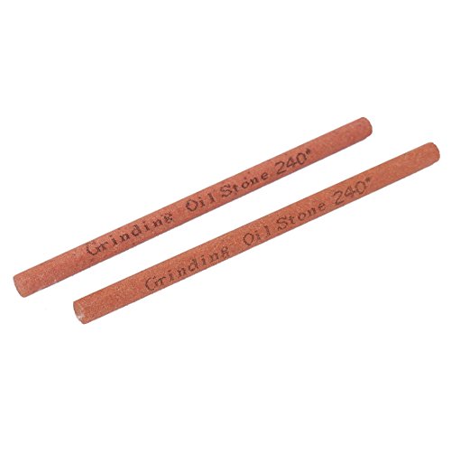 Aexit 240 Grit Hand Tools Round Sharpening Oil Stones Whetstones Orange Sharpening Stones 2 Pcs