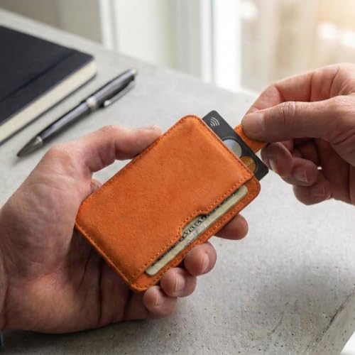 Image of Vaultskin CHELSEA Mens RFID Blocking Slim Leather Card Wallet - Minimalist Front Pocket Cardholder