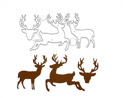 Stanzenshop - Stencil per punzonatura a tre renne per Natale