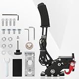 RYLNOK 64bit PC USB Handbrake Upgrade Sim Racing Gamges Handbrake For Logitech G25 G27 G29 G920 T500 T300 2m Nylon Wire Reinforced Spring Black And Clamp Simulate