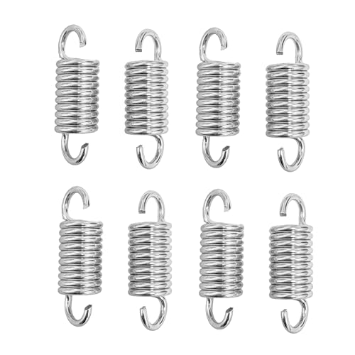 Racfenick 2IN (55MM,Pack of 8) Replacement Recliner Chair Spring Mechanism Furniture Bed Tension Springs Hook to Hook