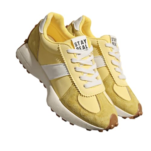 Womens Lace Up Fashion Sneakers Outdoor Athletic Walking Tennis Shoes