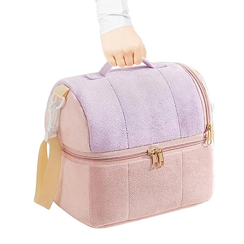 WOTEG bolsa de almuerzo aislada | Caja de almacenamiento de alimentos | Saco enfriador térmico a prueba de fugas para almacenamiento de alimentos, estuche de bolsos de alta capacidad para viajes