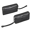STILORD 'Richie' Mens Handbag Leather Small Stylish Wrist Bags for Money Travel Wallet Organiser Vintage Clutch Bag Made from Genuine Leather, Colour:Black #4