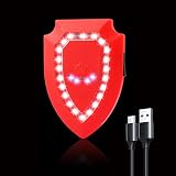 Taximi Reflektoren Joggen - LED Blinklicht Sicherheitslicht Aufladbar USB Rucksack Reflektoren Wasserdicht Kinder Schulranzen Reflektor mit Clip für Laufen, Haustiere, Wanderer Rot