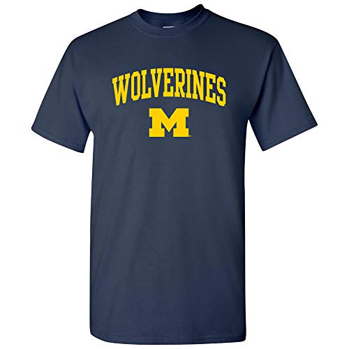 UGP Campus Apparel AS1208 - Michigan Wolverines Mascot Arch T-Shirt - X-Large - Navy