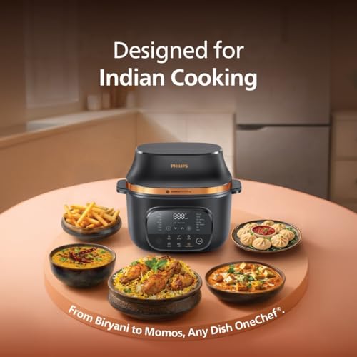 Image of Philips OneChef 6L Smart All in One Cooking Device | 33-in-1 Functions (Air Fryer Oven, Stir Fry, Steam, Boil, Curry, Keep Warm & More) | AmbiHeat Technology Perfect for Indian Recipes & Biryani