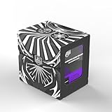 Realm Guard TCG/MTG Commander 100+ Card Art Deck Box With Storage (Black/White)