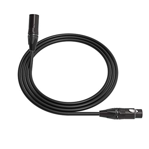 Canare L-4E6S Star Quad Balanced Microphone Cable | Xlr Male 3-Pin To Xlr Female 3-Pin | Neutrik Gold | 6 Feet | Black | Assembled In The Usa #TOP6