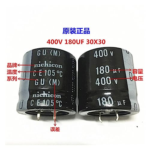 Condensateur 400V 180uF résoud les pannes de démarrage PSU - Lot de 2 pièces 30x30mm - 4