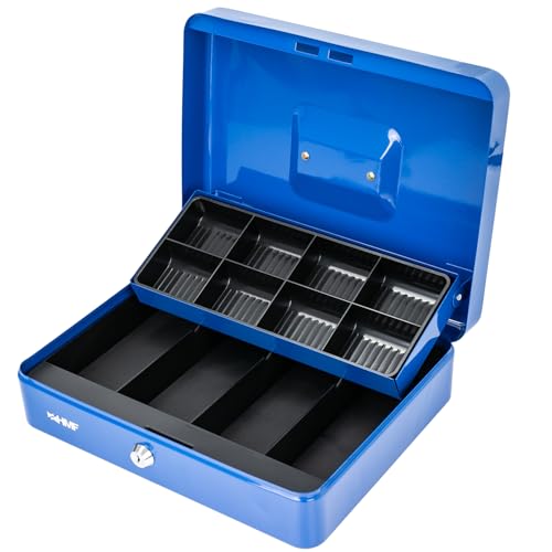 HMF 15130-05 Caja de caudales para mercado 30 x 24 x 9 cm, azul