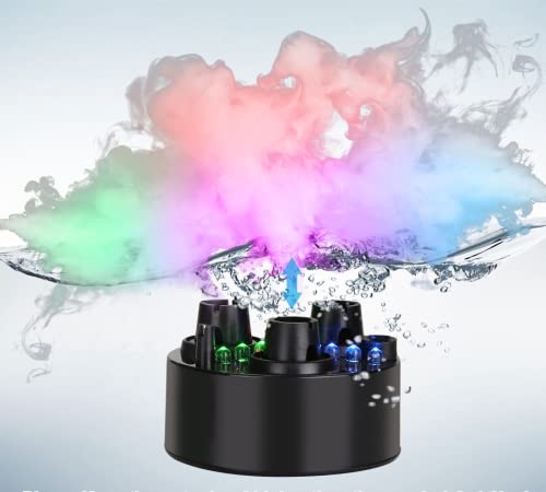 FITNATE Nébuliseur à ultrasons à 3 têtes, nébuliseur à ultrasons, en plastique, avec disques de rechange pour fontaine, étang, jardin de rocaille, lavabo Halloween, 1500 ml/H Cover