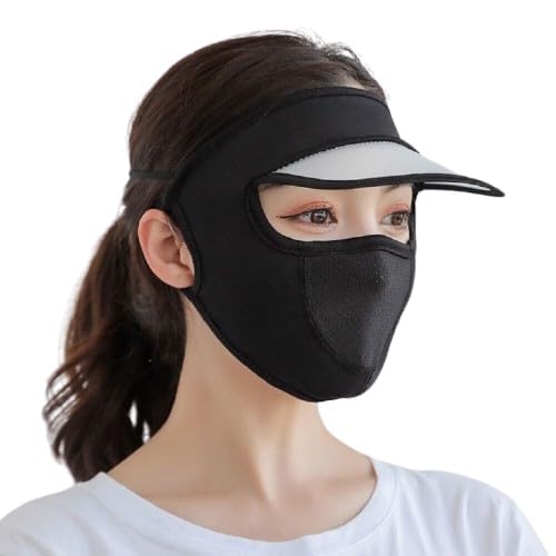 het enterprise Women's Full Face Mask with Eye Protector – UV Protection Sun Shade Hat for Summer | Ice Silk Thin Breathable Fabric | Ponytail Design for Cycling, Running, Outdoor Use – 1PC,-picture-24