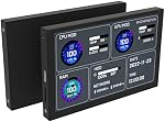 WOWNOVA 5" Computer Temp Monitor With Dynamic Theme, Temperature Display, ARGB Sensor Panel for Computer Case, IPS Type-C USB Mini Secondary Screen CPU RAM HDD Data Monitor (Black)