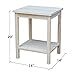 International Concepts Portman Accent Table, Solid Parawood, Unfinished