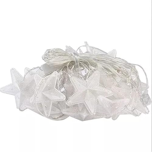 MIRADH A-Shaped 16-Star LED Curtain Fairy Lights, 136 LEDs, 8 Flash Modes – Diwali, Navratri, Christmas, New Year Decoration (Warm White)