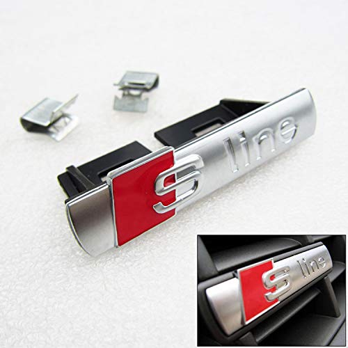 Huayt - Insignia para rejilla delantera de coche de aleación Sline para A1 A3 A4 A5 S3 S4 S5 S6 S7 S8