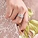 Wuziwen Wedding Infinity Band Bridal Ring Sets Princess Cut Engagement Rings CZ Sterling Silver Size 8