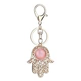yanyaoo Schlüsselanhänger Buddha Palme Rosa