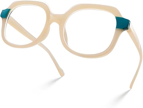 LA038 - Lentes de luz azul para mujer, marco cuadrado grueso, para computadora y juegos