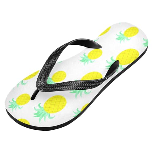 Pineapple Yellow Fruits Flip Flops for Beach Thong Sandals Anti-slip Lightweight Shower Shoes for Summer Swim Travel2
