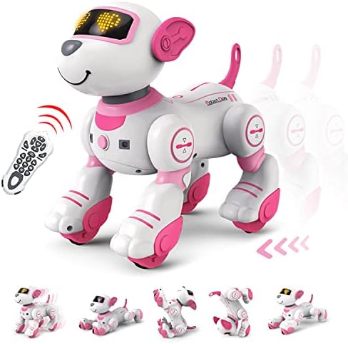 FUUY Robot Dog Toys for Girls Interactive Robo Dog Toy FollowMe Robot Toys Intelligent Remote Control Dog with Sing Dance Programmable Design Robotics Pets Puppy for Kids Ages 8-12 Birthday Gifts Kid