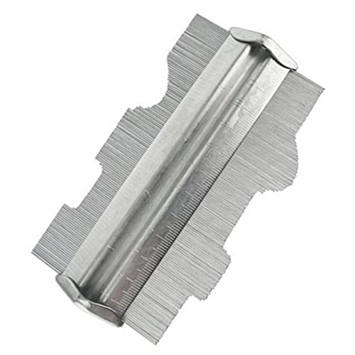 Dapetz® Jauge de contour en métal Pro de 125 mm facile à utiliser, fabriquée à partir d'acier allié pour la pose de moquette, carrelage, menuiserie, plinthe, stratifié, profil en bois