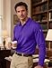 MAGNIVIT Men's Outdoor Sport Performance Polo Long Sleeve Summer Shirt Work Tctical Top Tee Shirt Purple 2XL